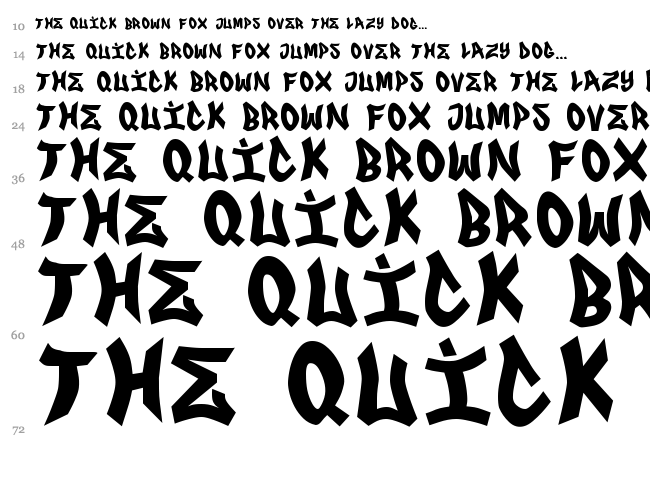 FRS Genuino font waterfall