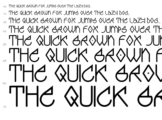 Graff font waterfall