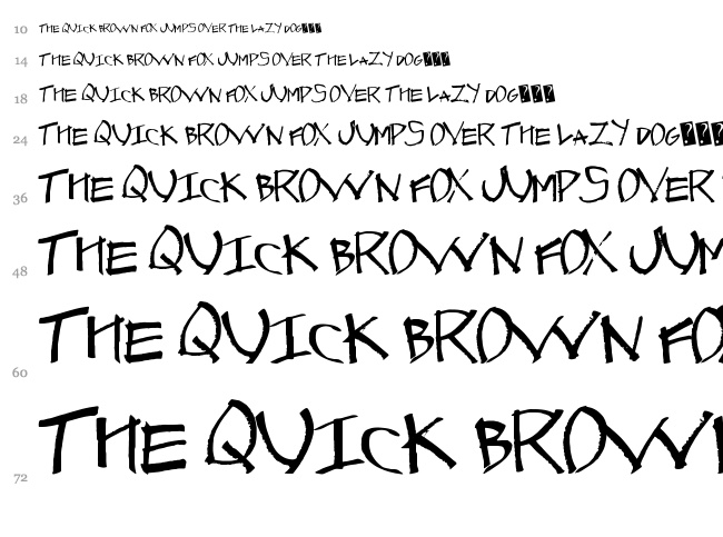 Graff Caps font waterfall