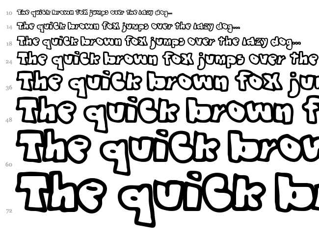 Graffiti font waterfall
