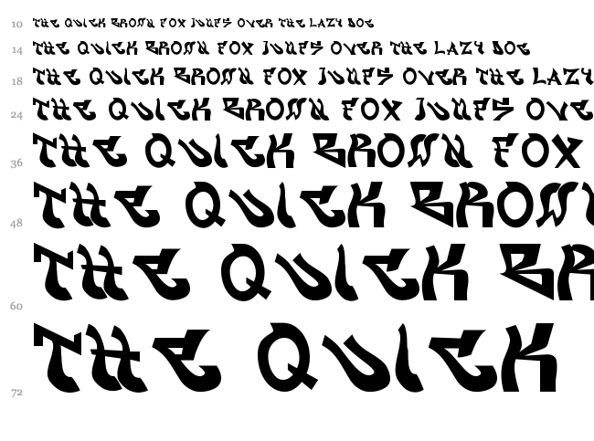 Graffont font waterfall