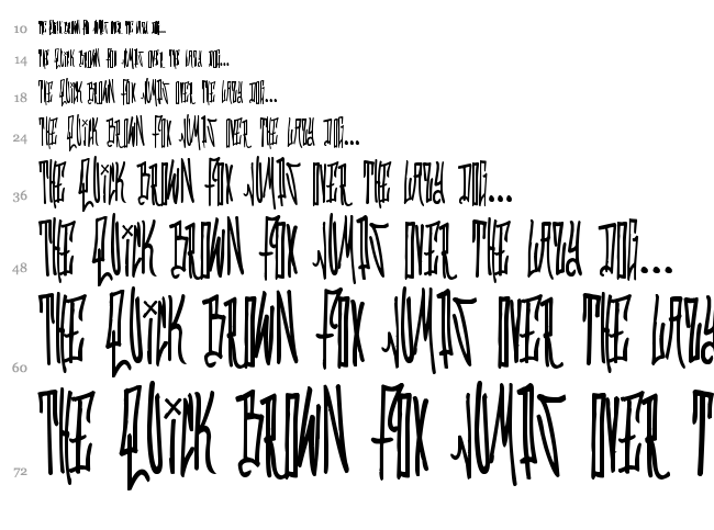 Grafitik Riot font waterfall