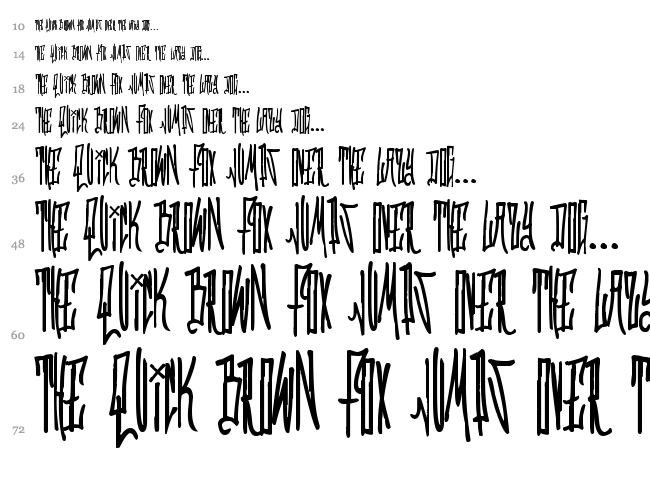 Grafitik Riot font waterfall