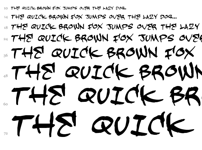 Hardkaze font waterfall