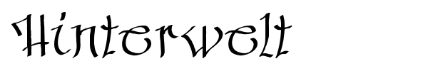 Hinterwelt font