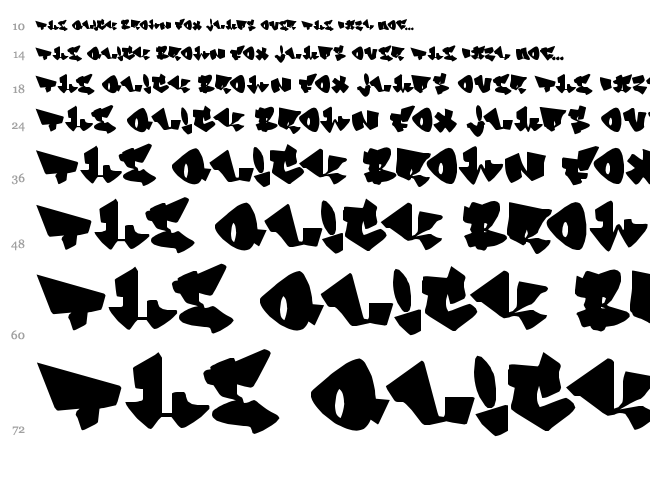 Homeboy font waterfall