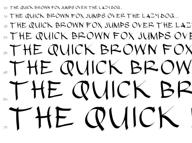 Hypografic font waterfall