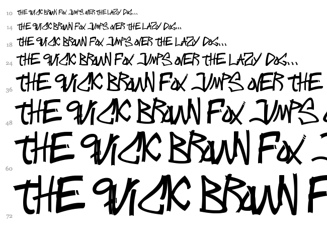 Intens Writings font waterfall