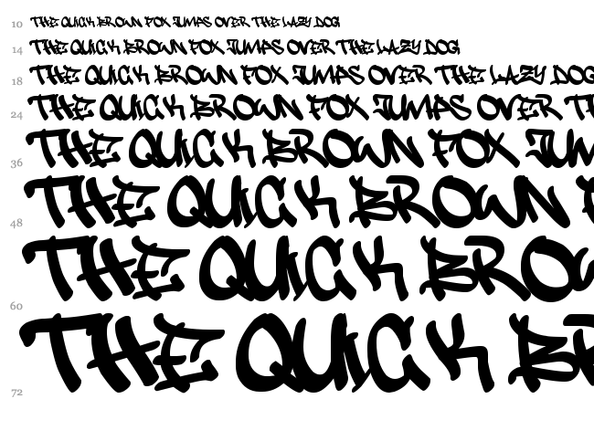 JustFist font waterfall