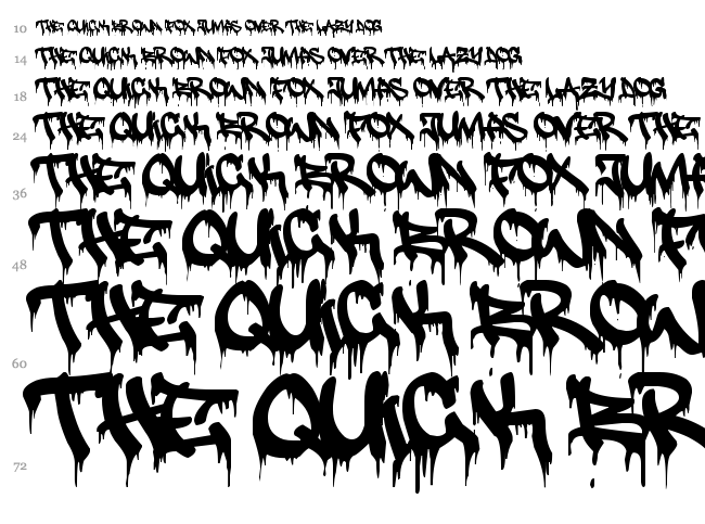 JustFist font waterfall