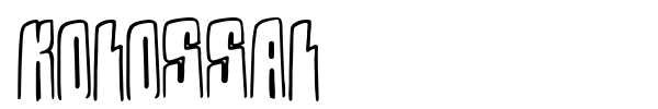 Kolossal font