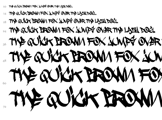 Krash font waterfall
