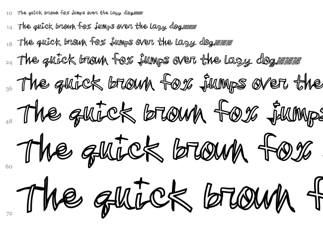 Mad Skilz font waterfall