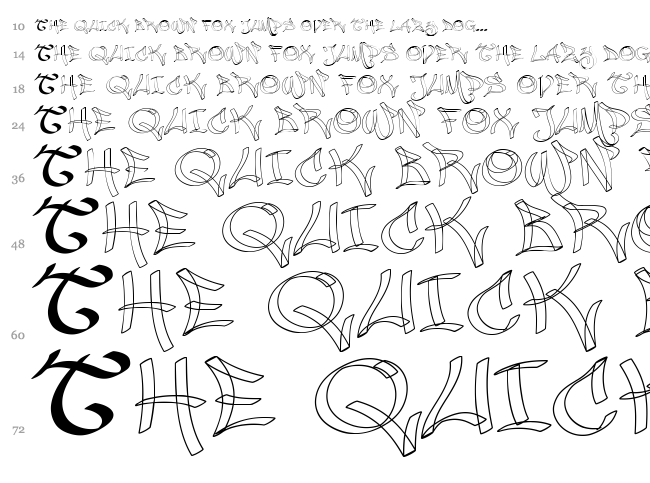 Malice font waterfall