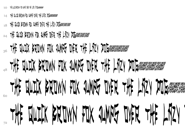 Metal Spectacular font waterfall
