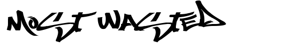 Most Wasted font