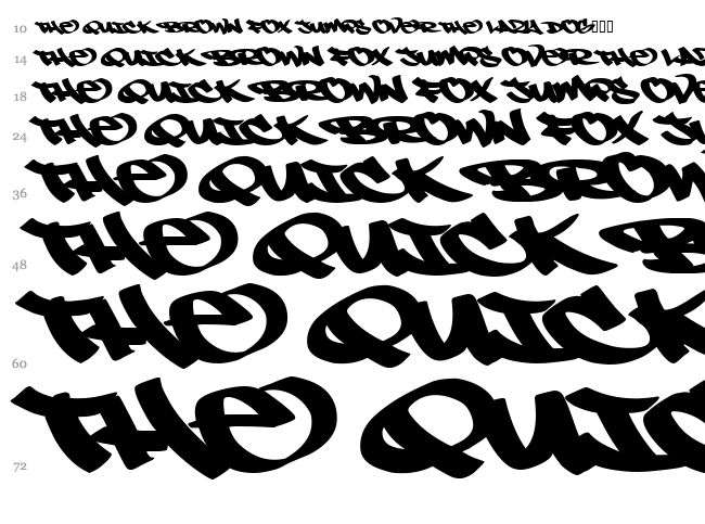 N!ce Tag font waterfall