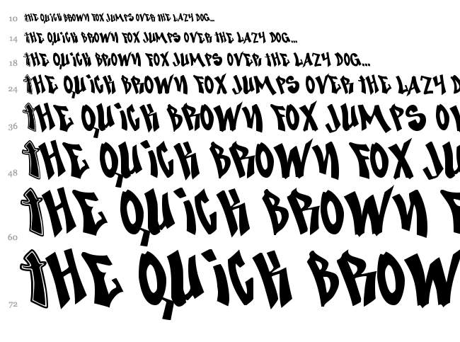 Nosegrind font waterfall
