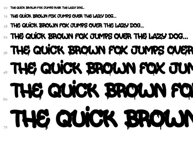 Painterz font waterfall