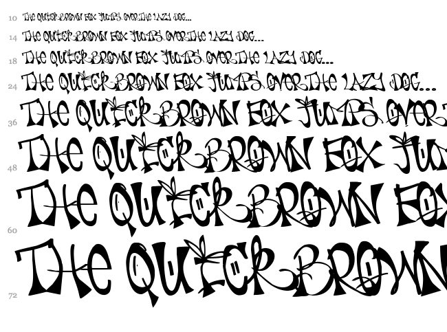 Plan-A-Emcee font waterfall
