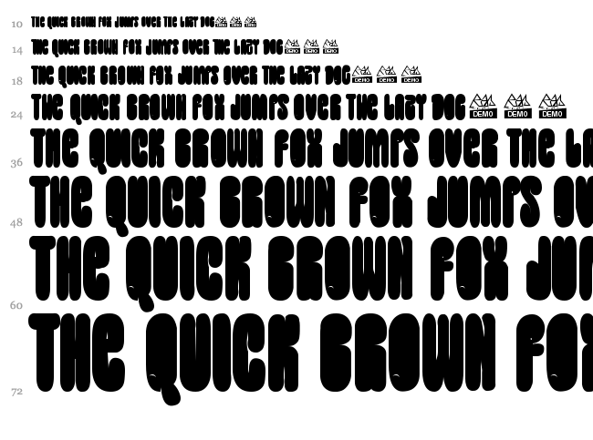 Plop font waterfall