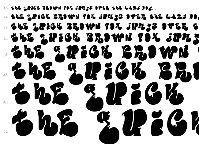 Political Graft font waterfall