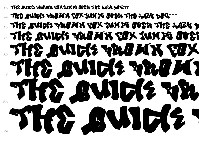 Prince Dub font waterfall