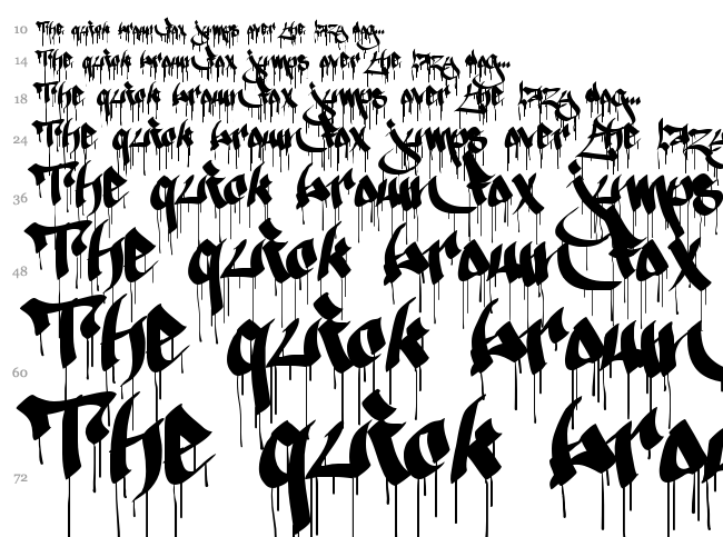 Ruthless One font waterfall