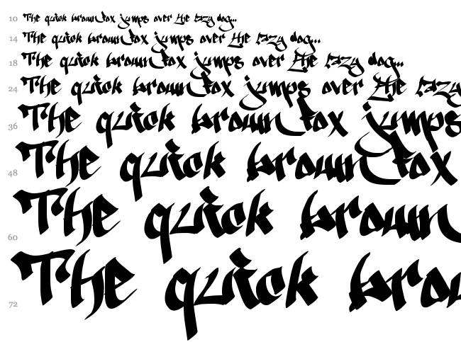 Ruthless One font waterfall