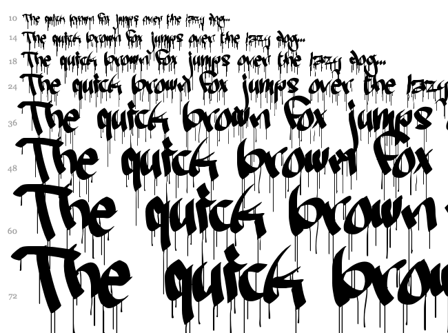 Ruthless Two font waterfall