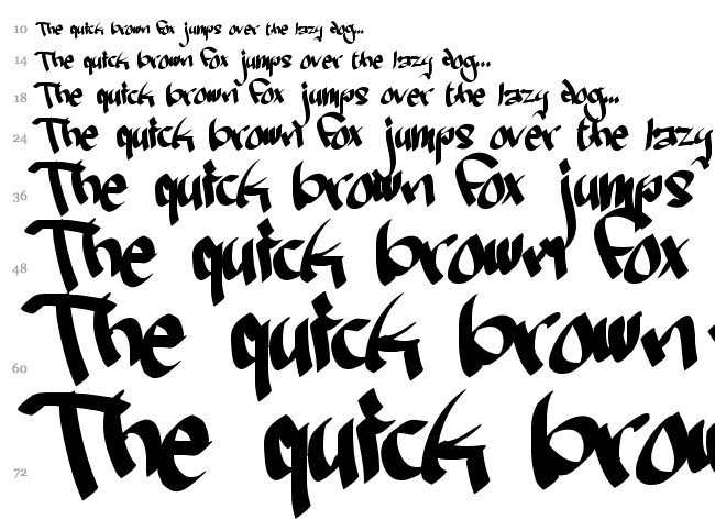 Ruthless Two font waterfall