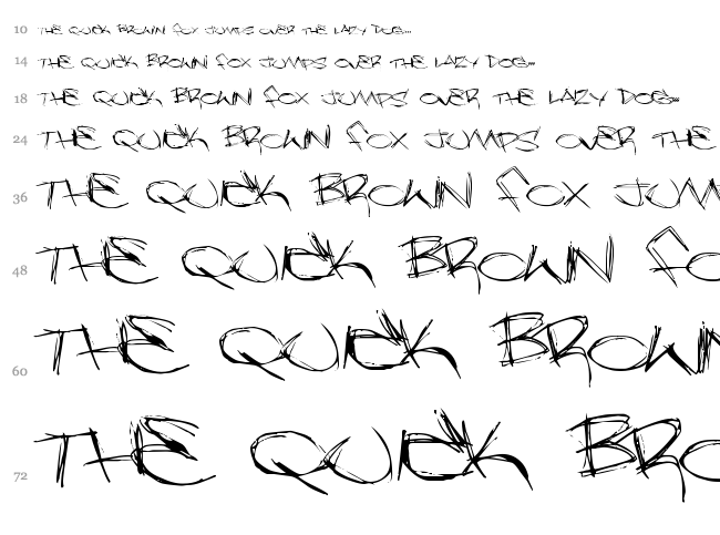 Slammer Tag font waterfall