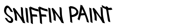 Sniffin Paint font