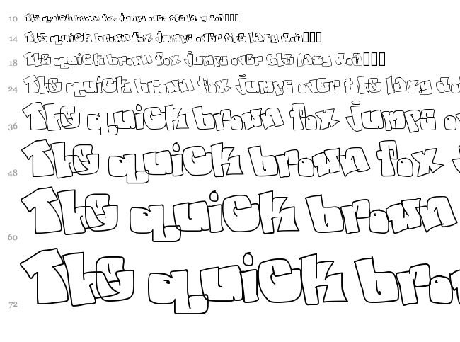 Spanky font waterfall