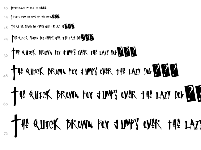 SuperGraf font waterfall