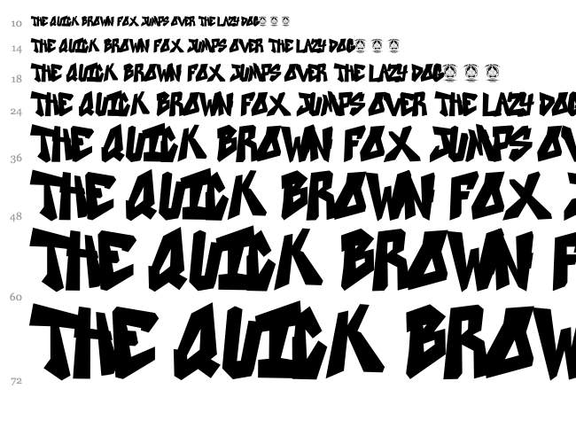 Sweet As Revenge font waterfall