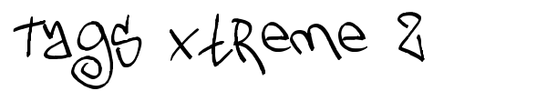 Tags Xtreme 2 font
