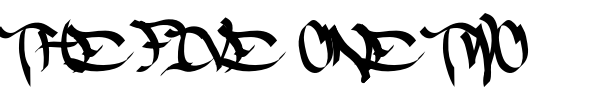 The Five One Two font preview