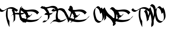 The Five One Two font preview
