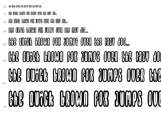 Thrownup font waterfall