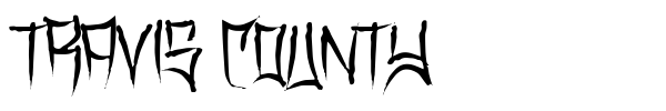 Travis County font