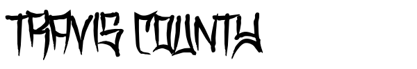 Travis County font preview
