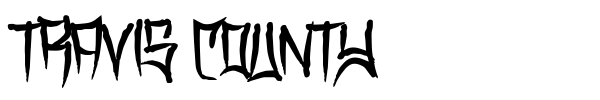 Travis County font preview