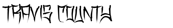 Travis County font preview