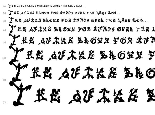 Troll font waterfall