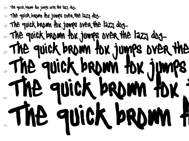 Typographic Onedalism font waterfall