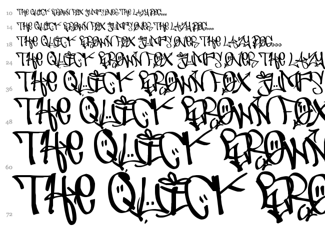 Urban Hook-Upz font waterfall