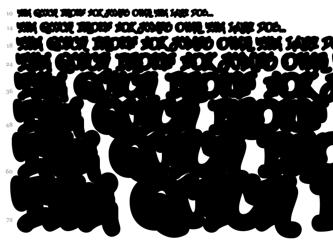 Urban Scrawl font waterfall
