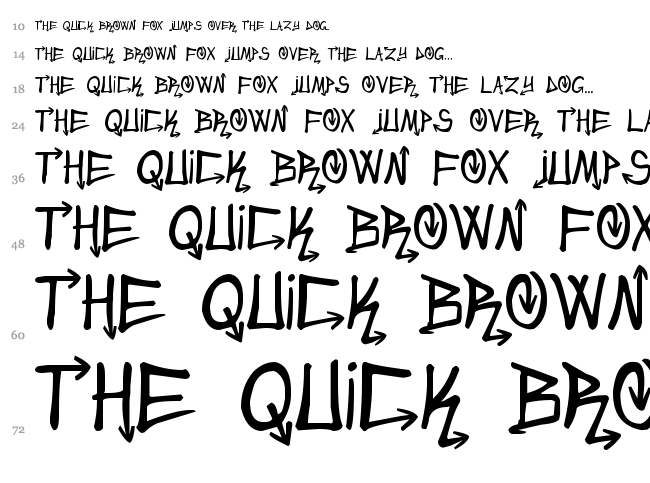 Urban&Slick font waterfall