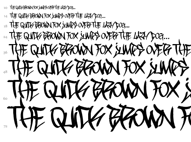 Vandalism font waterfall